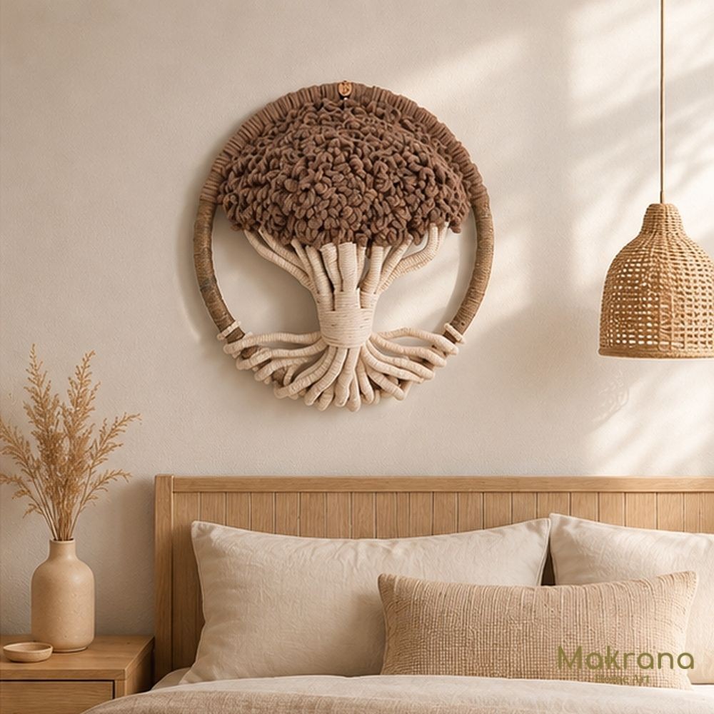 Árbol frondoso beige 40cm