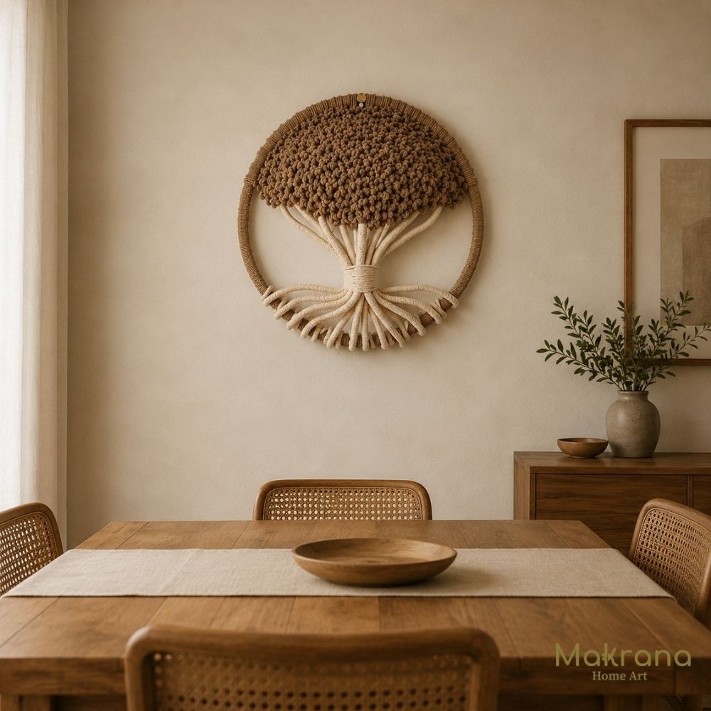 Árbol frondoso beige 50 cm